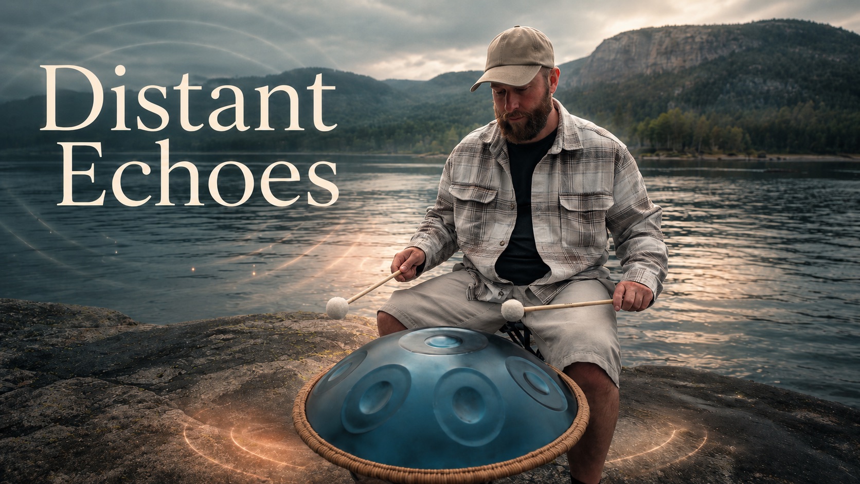 Artwork for Distant Echoes | 432 Hz Handpan Meditation & Norwegian Lake Sounds | Erik Averdal