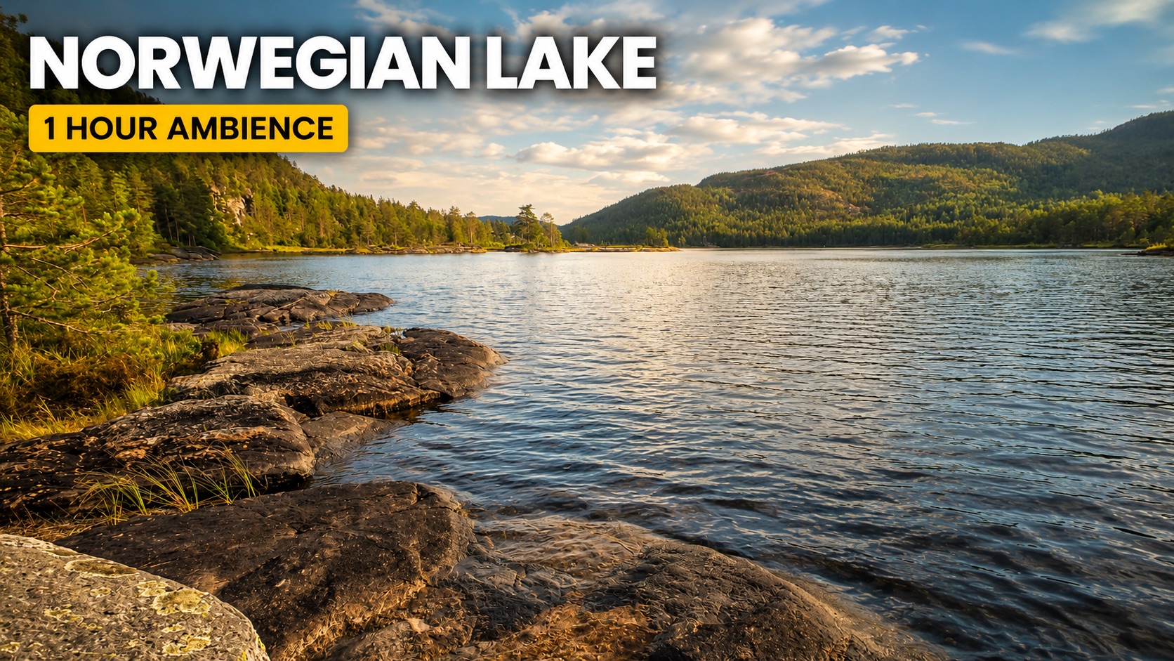 Artwork for One Hour by a Norwegian Lake | Natural Water & Wind Ambience | Erik Averdal